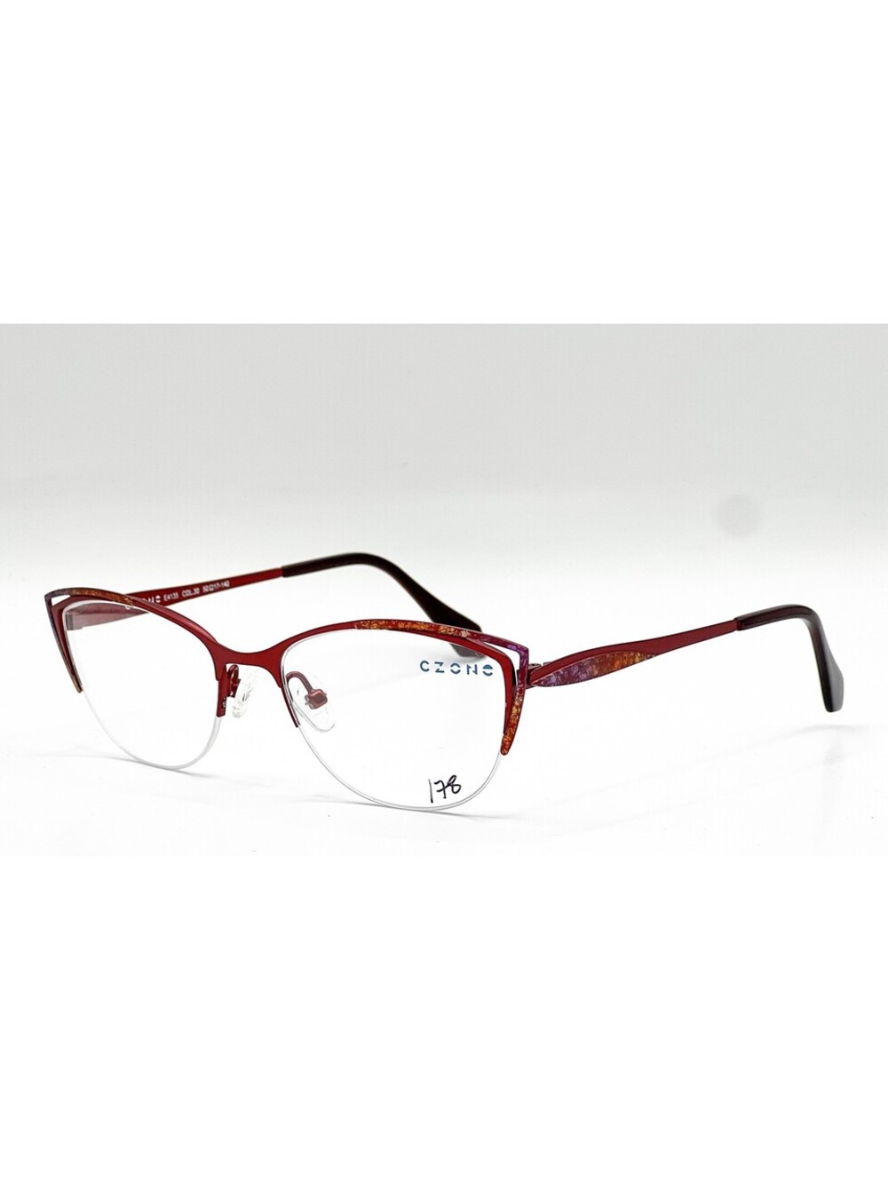 Czone E4135 Col.30 Red Authentic Eyeglasses 50-17-140